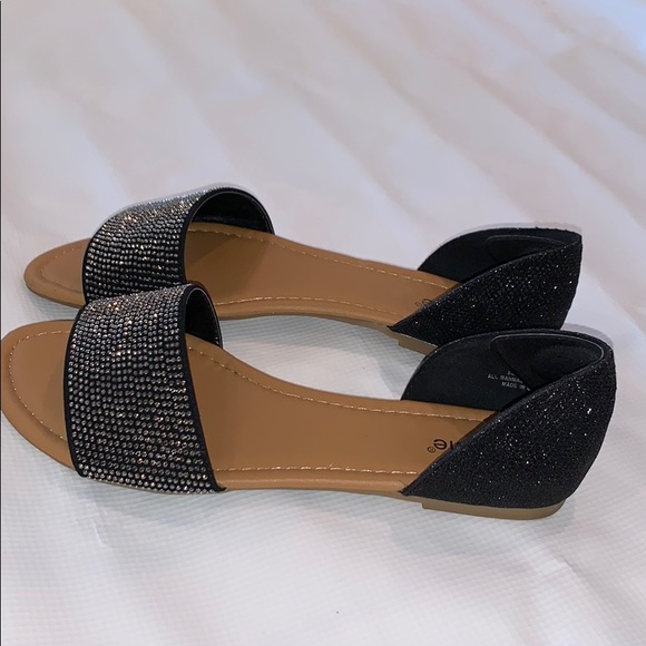 Black sparkly sandals - Picture 2 of 2